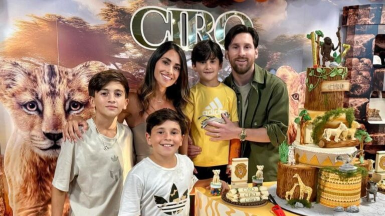 Las fotos del cumpleaños de Ciro Messi: el hijo menor de Lionel cumplió 7 años