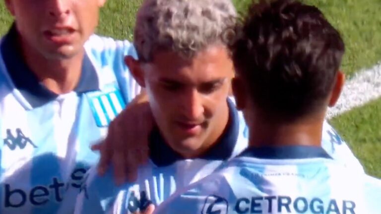 El gol de Gastón Martirena para el 1-0 de Racing ante Independiente