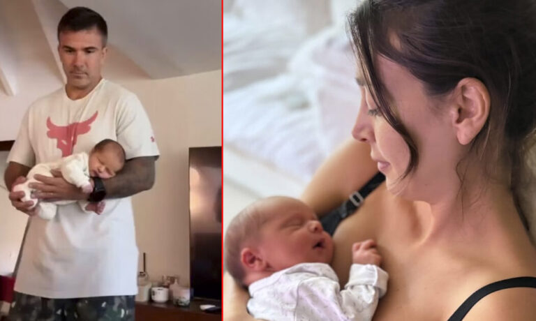 Sol Pérez mostró la técnica de su marido para dormir a su bebé recién nacido