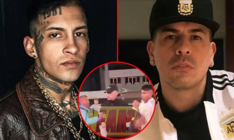 Video: la violenta pelea de L-Gante con su representante, a las piñas en la calle