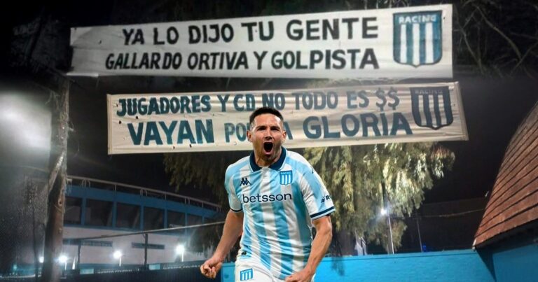 El pasacalle de Racing contra Gallardo y el significativo like de Maravilla Martínez