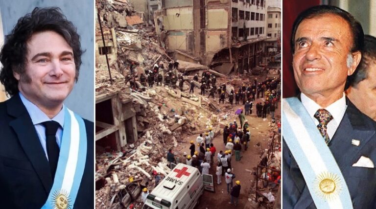 Milei idolatra a Menem, el gran encubridor del atentado a la AMIA