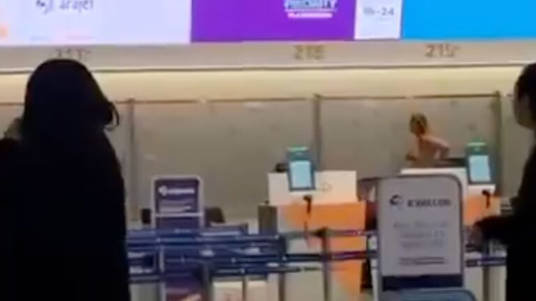 Tensión en el Aeropuerto de Ezeiza: difunden video de una pasajera completamente desnuda