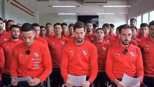 Los jugadores de Independiente expresaron su rechazo a la eliminación de la Sudamericana