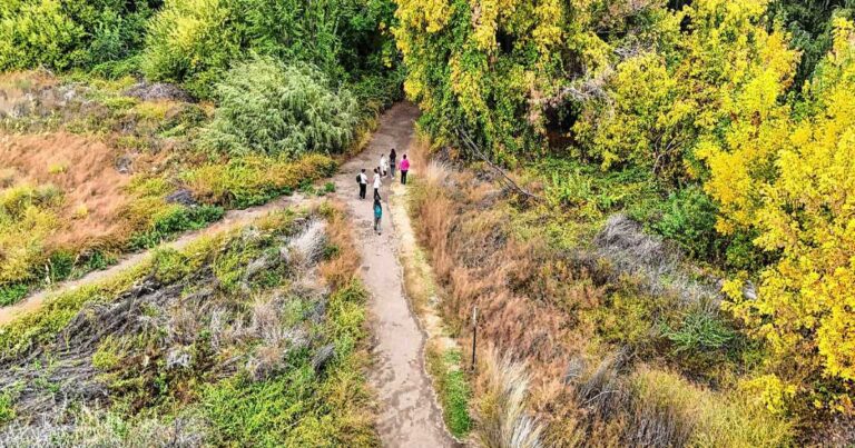 Vista panorámica de la península de Hiroki y la unión de los ríos Neuquén y Limay.