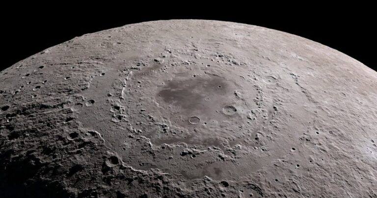 Ilustración conceptual de un anillo de paneles solares rodeando la Luna.