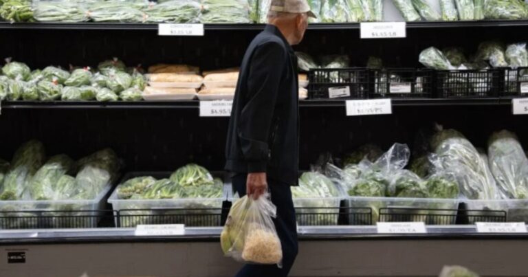 Gráfico mostrando la evolución de la inflación y una bomba de gasolina con precios elevados en Estados Unidos.