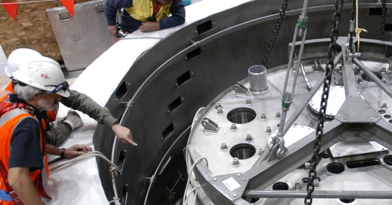 Representación gráfica del reactor nuclear OPAL, construido por INVAP en Australia.