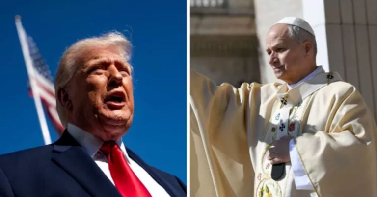 Donald Trump y el papa León XIV en imágenes separadas, representando el cruce diplomático.